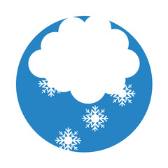 cloud with snowflakes icon vector illustration design