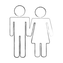 couple human figure silhouette icon vector illustration design