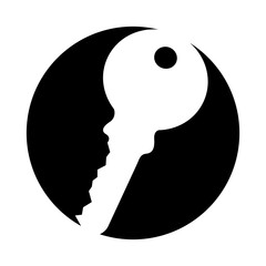 key door isolated icon vector illustration design