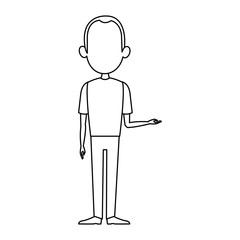 man figure silhouette standing avatar image vector illustration