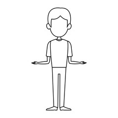 man figure silhouette standing avatar image vector illustration