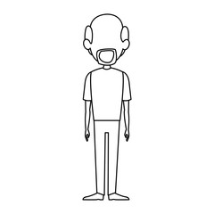 man figure silhouette standing avatar image vector illustration