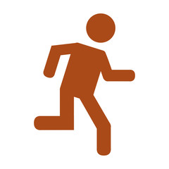 human figure running silhouette icon vector illustration design