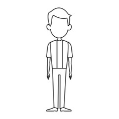 man figure silhouette standing avatar image vector illustration