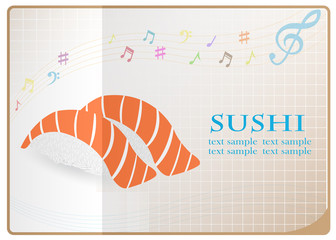 Japanese sushi. Vector design