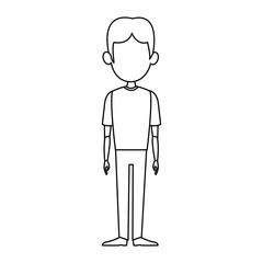 man figure silhouette standing avatar image vector illustration