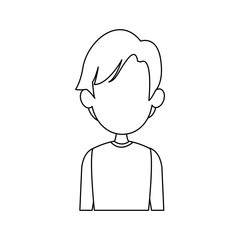 cartoon face of young man image vector illustration