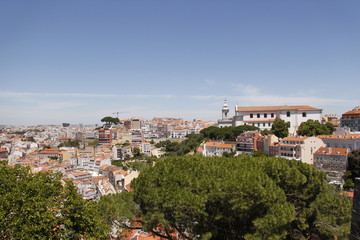 Fototapeta na wymiar Panorama urbain à Lisbonne, Portugal 