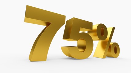 3D rendering golden discount 75 percent