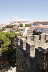 Fototapeta na wymiar Tour du château de Saint-Georges à Lisbonne, Portugal 