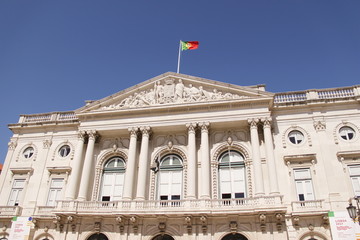 Fototapeta na wymiar Place de la Mairie à Lisbonne, Portugal 