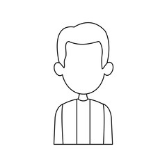 cartoon face of young man image vector illustration