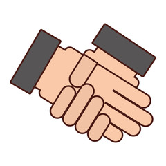 handshake business isolated icon vector illustration design