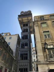 Ascenseur de Santa Justa à Lisbonne, Portugal