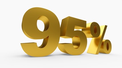 3D rendering golden discount 95 percent