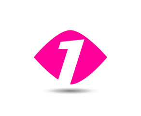 Abstract Number 1 logo Symbol icon 
