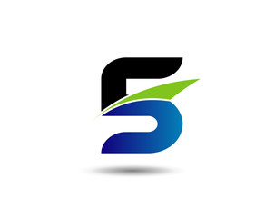 Number five logo.Logo 5 vector template
