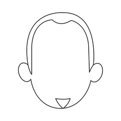 cartoon face of young man image vector illustration
