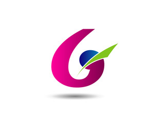 Vector sign spherical number 6 logo
