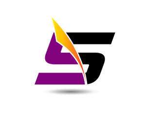 Vector sign number 5 logo
