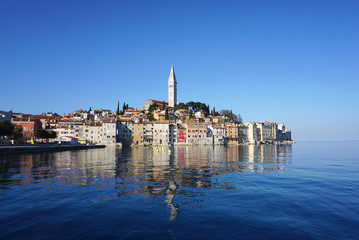 Heritage building at Rovinj old town in Croatia