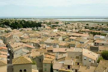 Fototapeten Uitzicht over Gruisson, departement Aude © twanwiermans