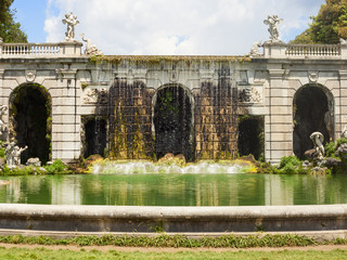 garden fountain in caserta royal palace