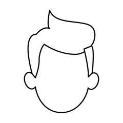 sketch of the man character faceless portrait vector illustration