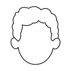 sketch of the man character faceless portrait vector illustration