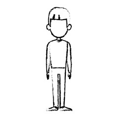 young man in casual wear posing image vector illustration