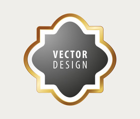 High Quality Luxury Frame on Gray Background . Vector Isolated Illustration