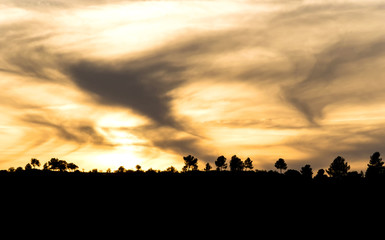 Colores del cielo al atardecer