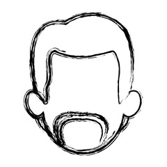 sketch of the man character faceless portrait vector illustration