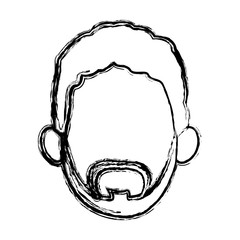 sketch of the man character faceless portrait vector illustration