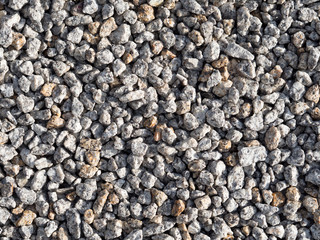 Lots of small stones close up texture.