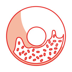 delicious sweet donut icon vector illustration design