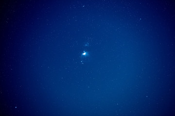 Naklejka na ściany i meble Milky way stars photographed with wide lens. 