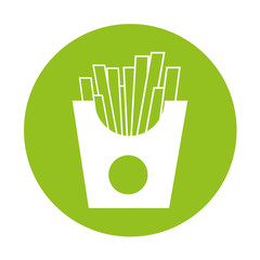 french fries isolated icon vector illustration design