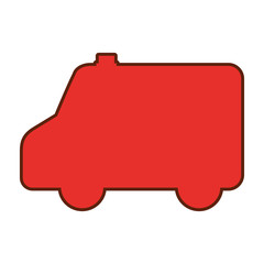 ambulance silhouette isolated icon vector illustration design