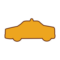 taxi car silhouette icon vector illustration design