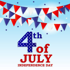 Obraz premium Fourth of July, Independence day of the United States. Happy Bir