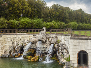 garden fountain in caserta royal palace