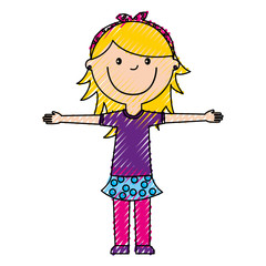 young woman avatar character vector illustration design