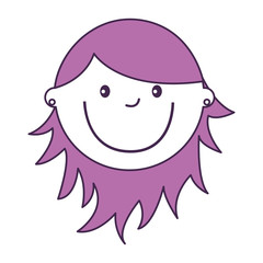 young woman avatar character vector illustration design