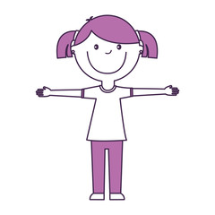 little girl avatar character vector illustration design