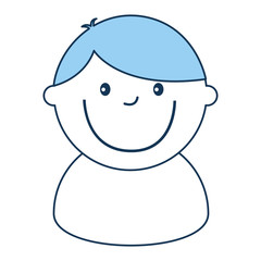 Obraz na płótnie Canvas young boy drawing avatar character vector illustration design