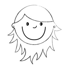 young woman avatar character vector illustration design