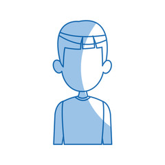 portrait man people faceless style image vector illustration