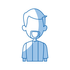 portrait man people faceless style image vector illustration