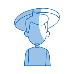 portrait man people faceless style image vector illustration